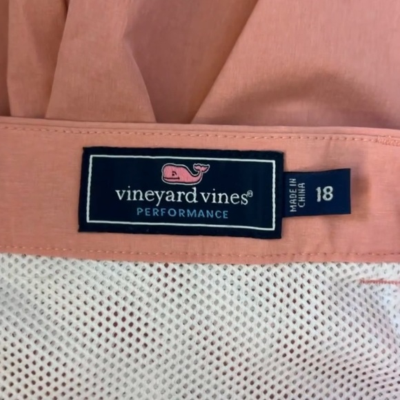 Vineyard Vines Boys' Performance Breaker Shorts Pink Sz 18 - Picture 3 of 3
